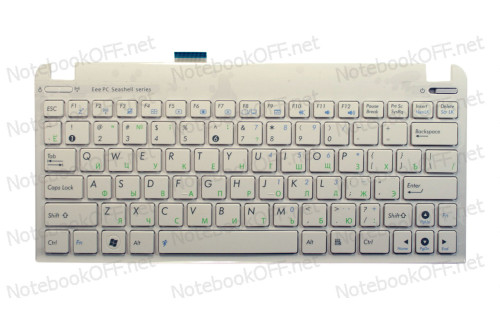 Клавиатура для ноутбука Asus EeePC 1011, 1015, 1016, 1018 (white frame) фото №1